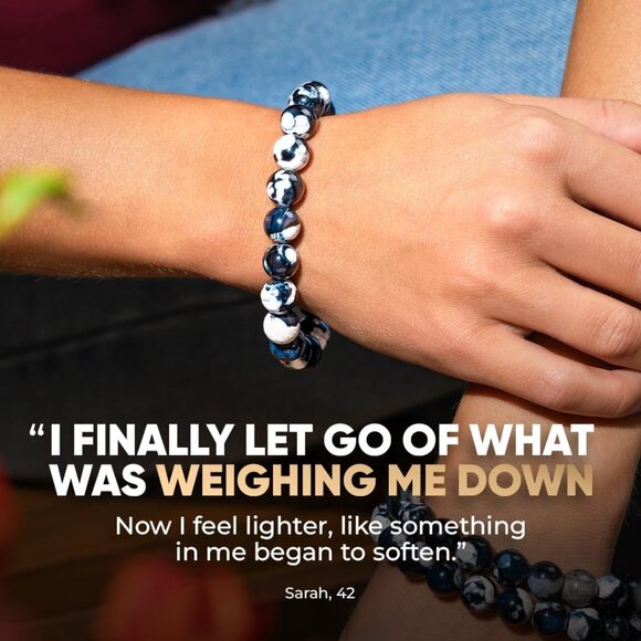 Healing & Calm Natural Orca Agate Bracelets for Women & Men, Stress Relief & Emo - Picture 4 of 7